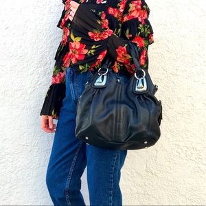 B MAKOWSKY Black Leather Handbag